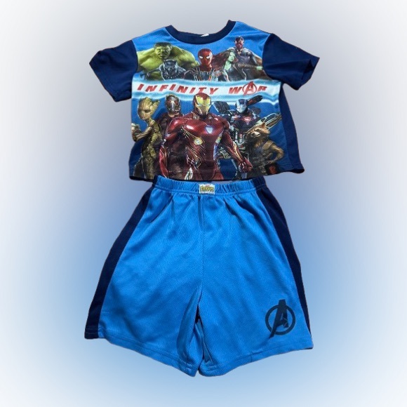 🟢 5 For $20 Marvel Avengers Blue Pajama Set - Picture 1 of 6